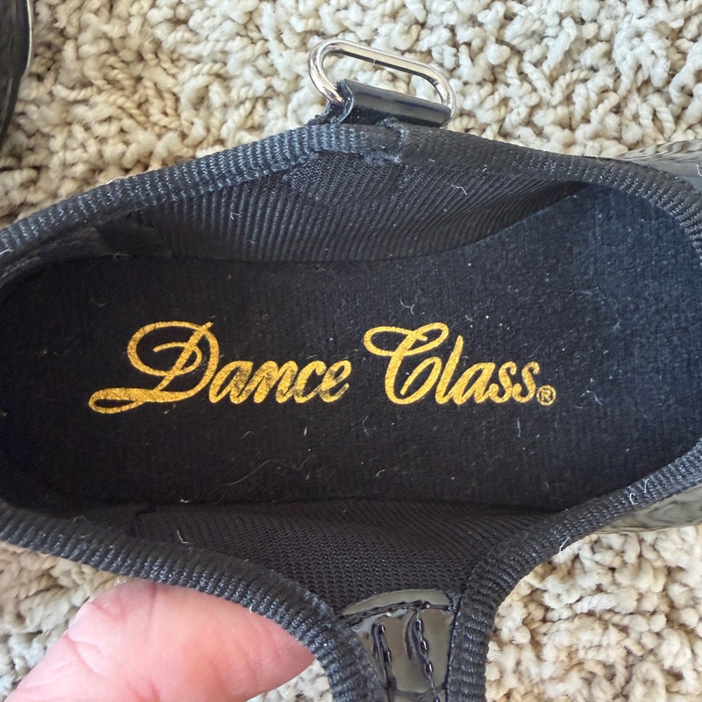 Dance Class Tap Shoes Little Girls Size 6.5 Maryjane Style Black G9 - Picture 7 of 10